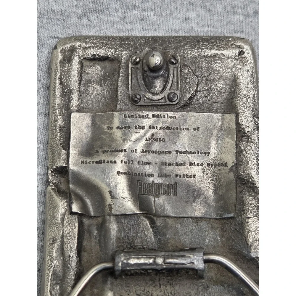 Vintage Fleetguard LF3000 Oil Filter Semi Trucker Belt Buckle Limited Edition